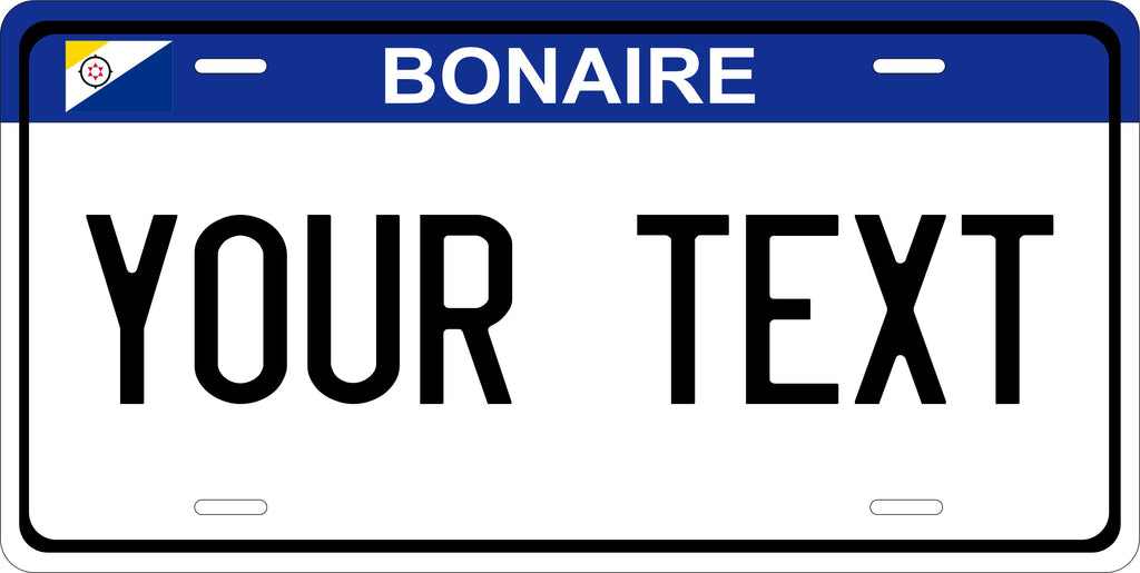 Bonaire Blue CARI License Plate Custom Novelty Car Bike Motorcycle
