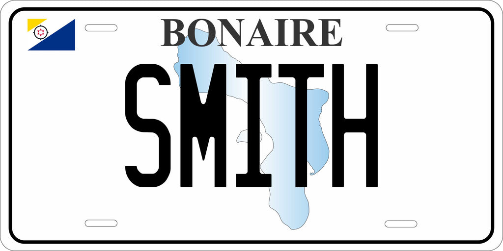 Bonaire Map CARI License Plate Custom Novelty Car Bike Motorcycle