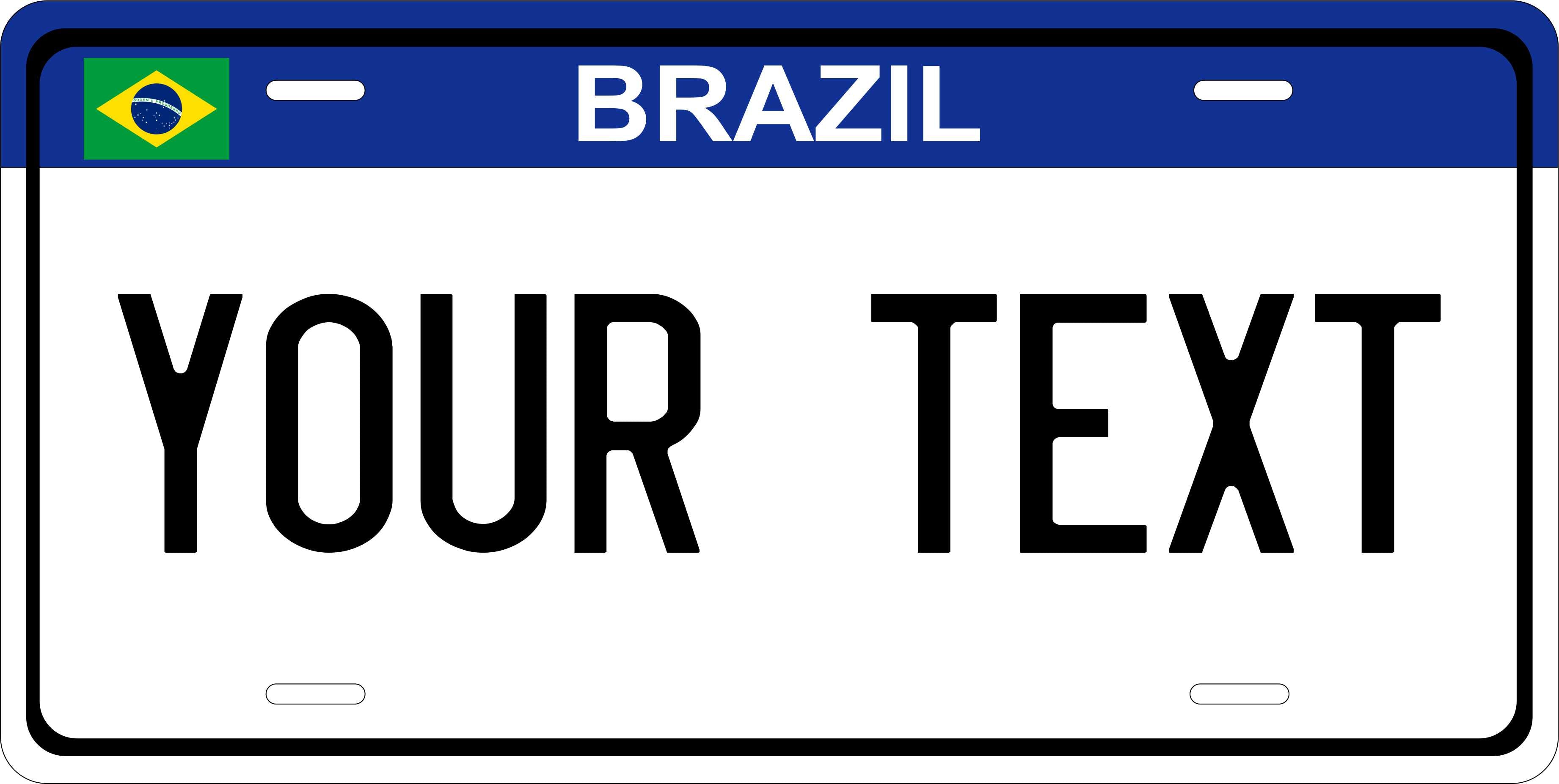 Brazil Blue CSA License Plate Custom Novelty Car Bike Motorcycle