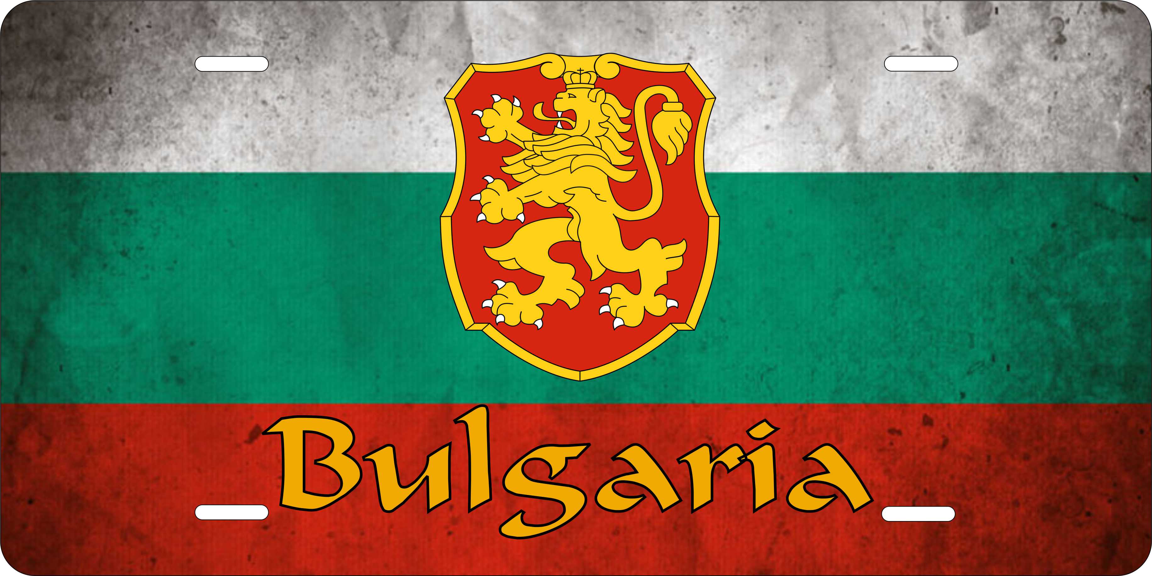 Bulgaria Europe Flag License Plate personalized Novelty Fun Car Bike Motorcycle