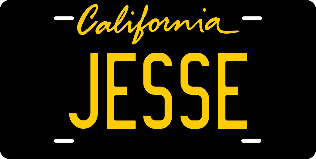 California USA Black Yellow License Plate Personalized Novelty Fun Car Bike Motorcycle