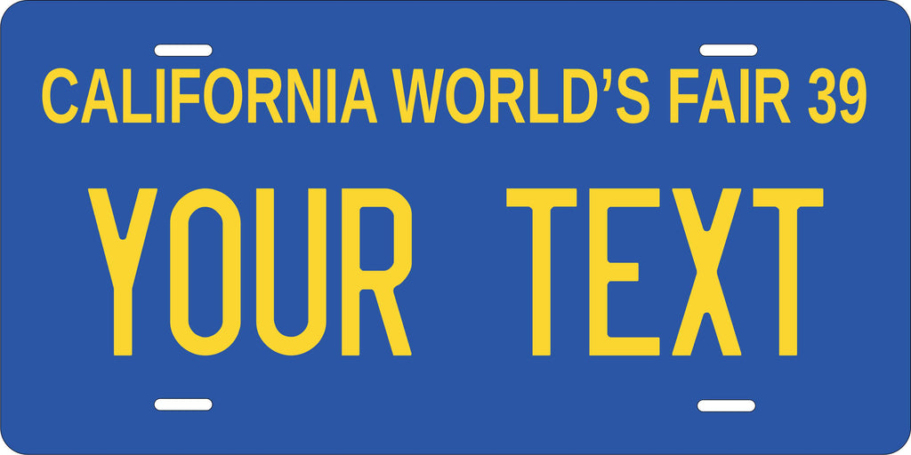 California USA 1939 License Plate Personalized Novelty Fun Car Bike Motorcycle