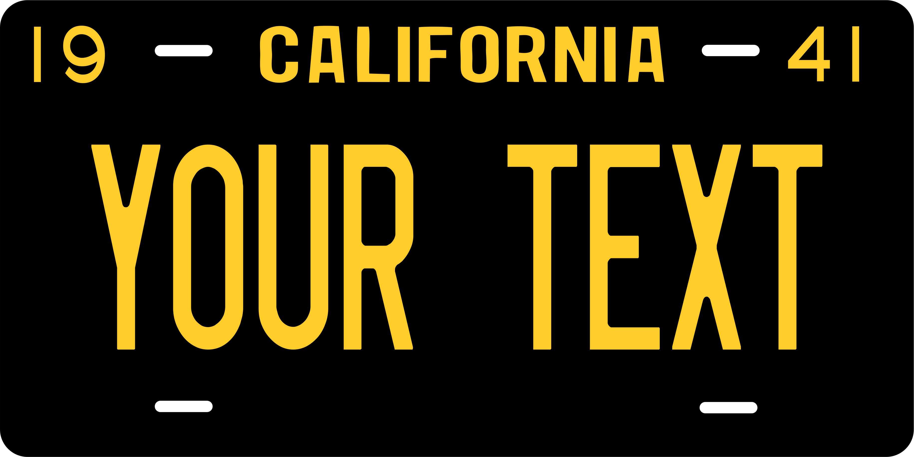 California USA 1941 License Plate Personalized Novelty Fun Car Bike Motorcycle