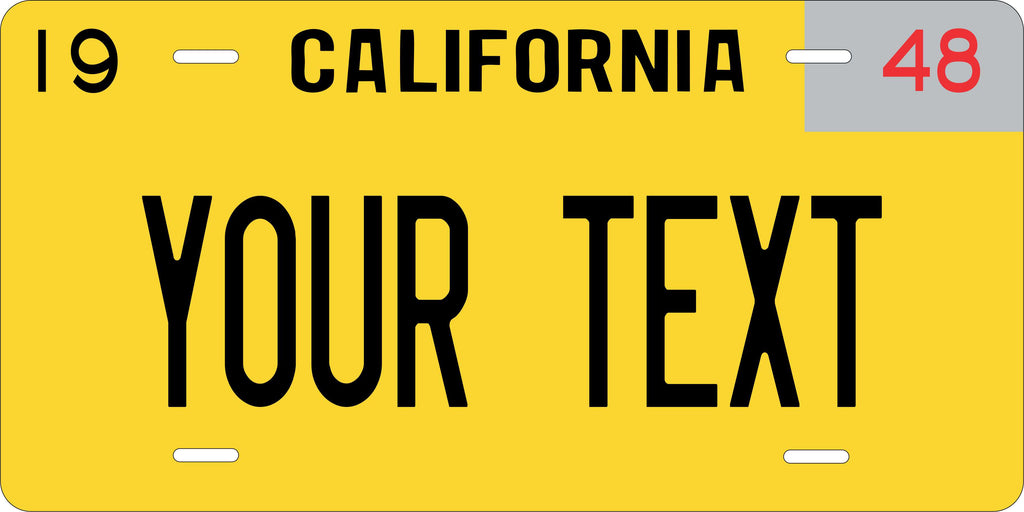 California USA 1948 License Plate Personalized Novelty Fun Car Bike Motorcycle