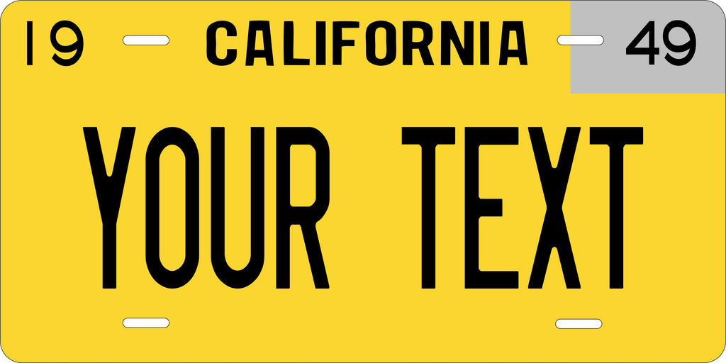 California USA 1949 License Plate Personalized Novelty Fun Car Bike Motorcycle