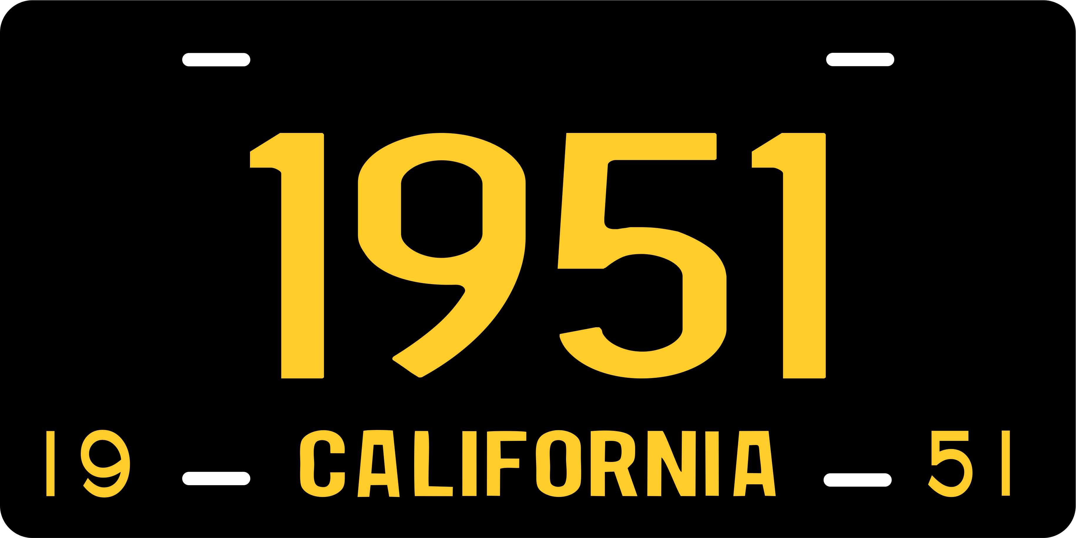 California USA 1951 License Plate Personalized Novelty Fun Car Bike Motorcycle