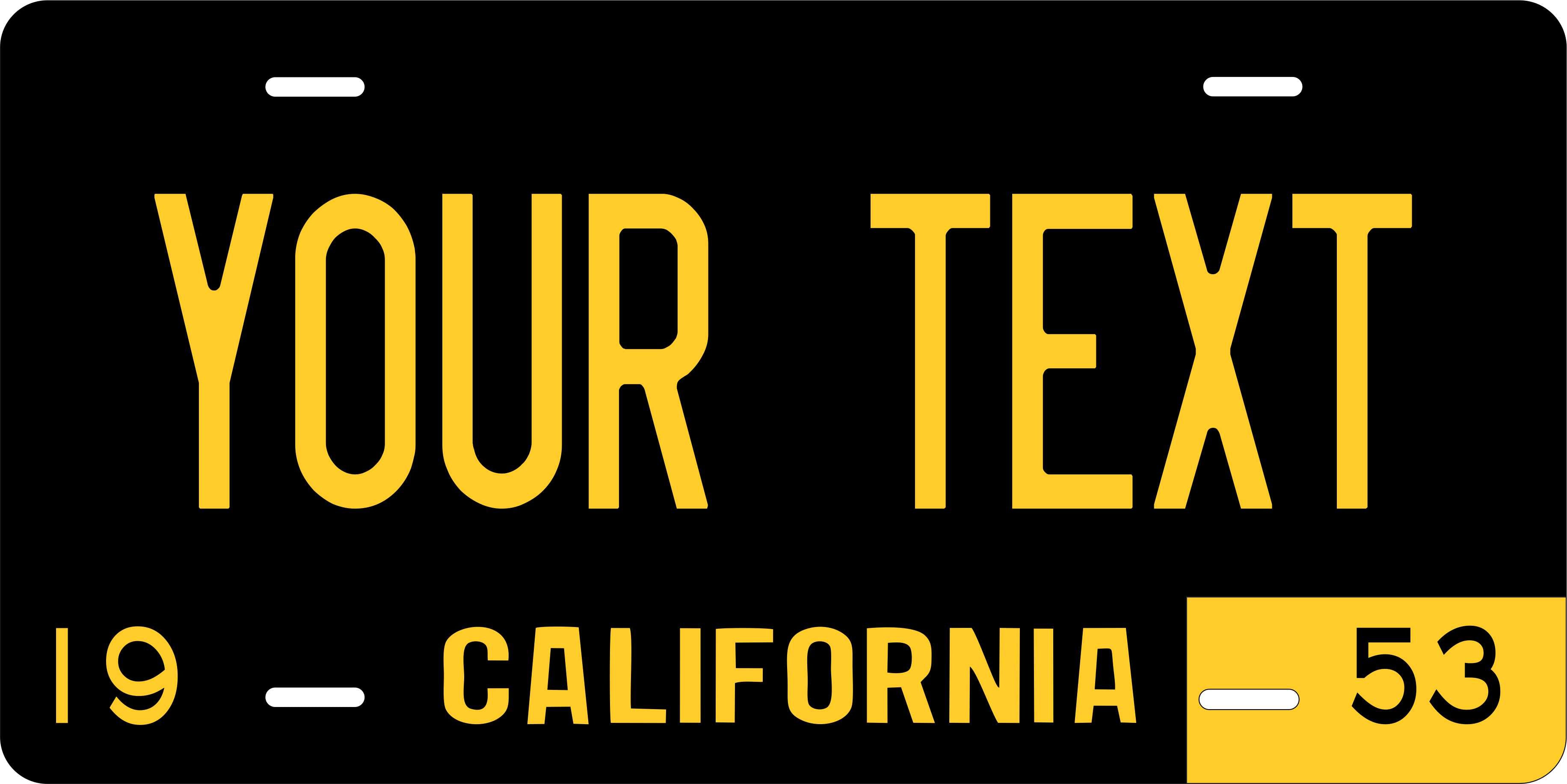 California USA 1953 License Plate Personalized Novelty Fun Car Bike Motorcycle