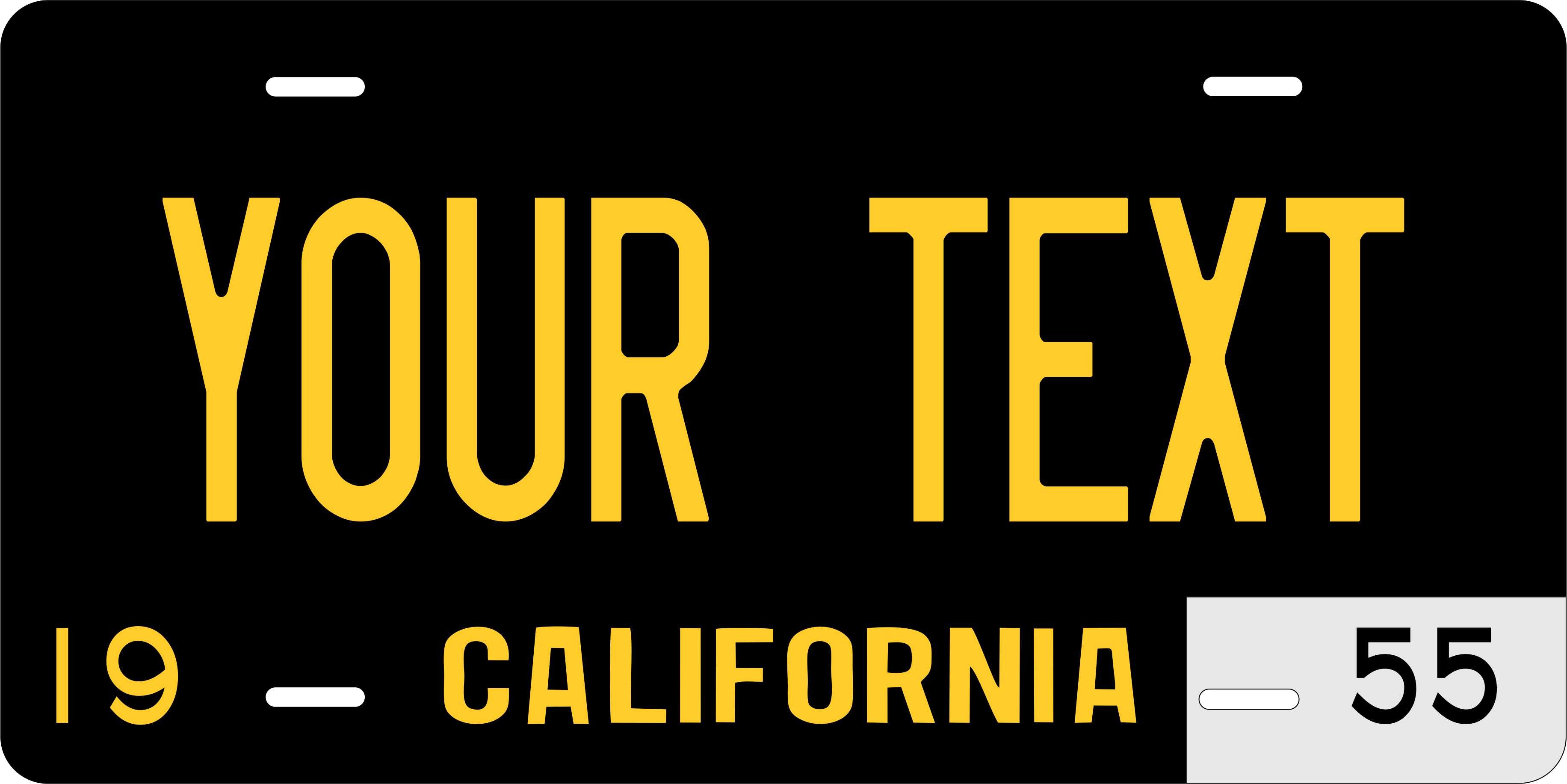 California USA 1955 License Plate Personalized Novelty Fun Car Bike Motorcycle