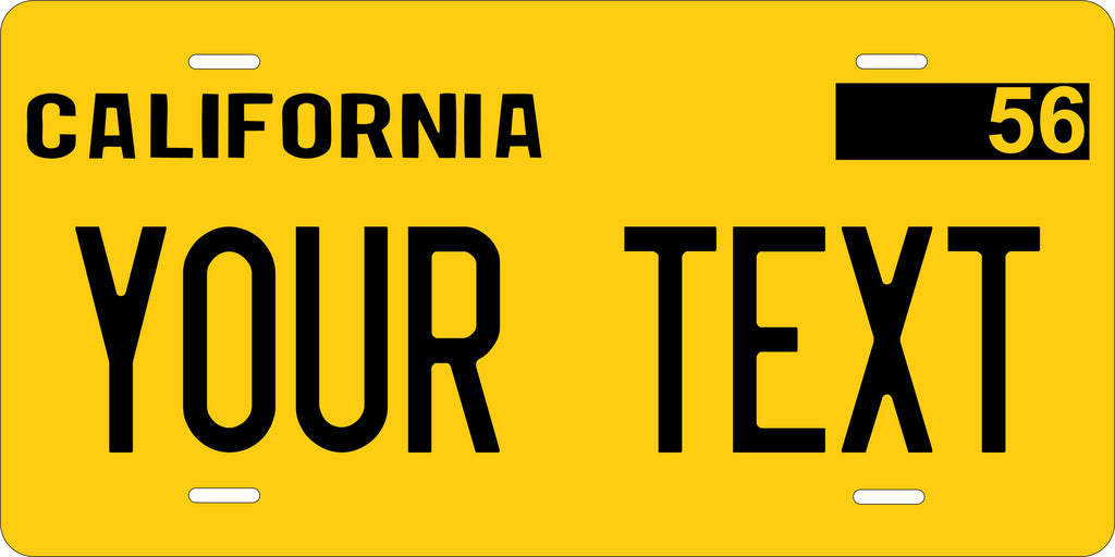 California USA 1956  License Plate Personalized Novelty Fun Car Bike Motorcycle