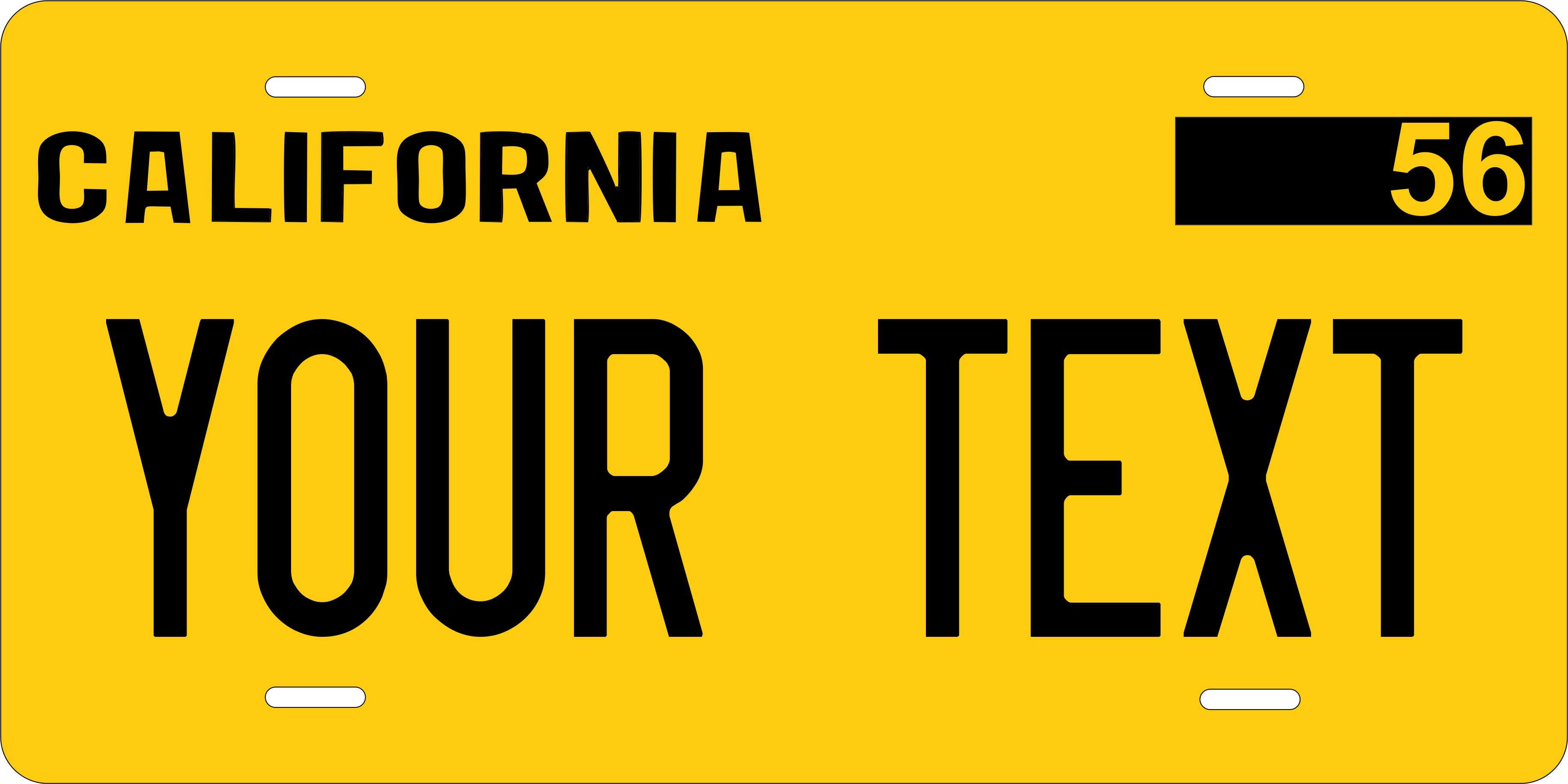California USA 1956  License Plate Personalized Novelty Fun Car Bike Motorcycle