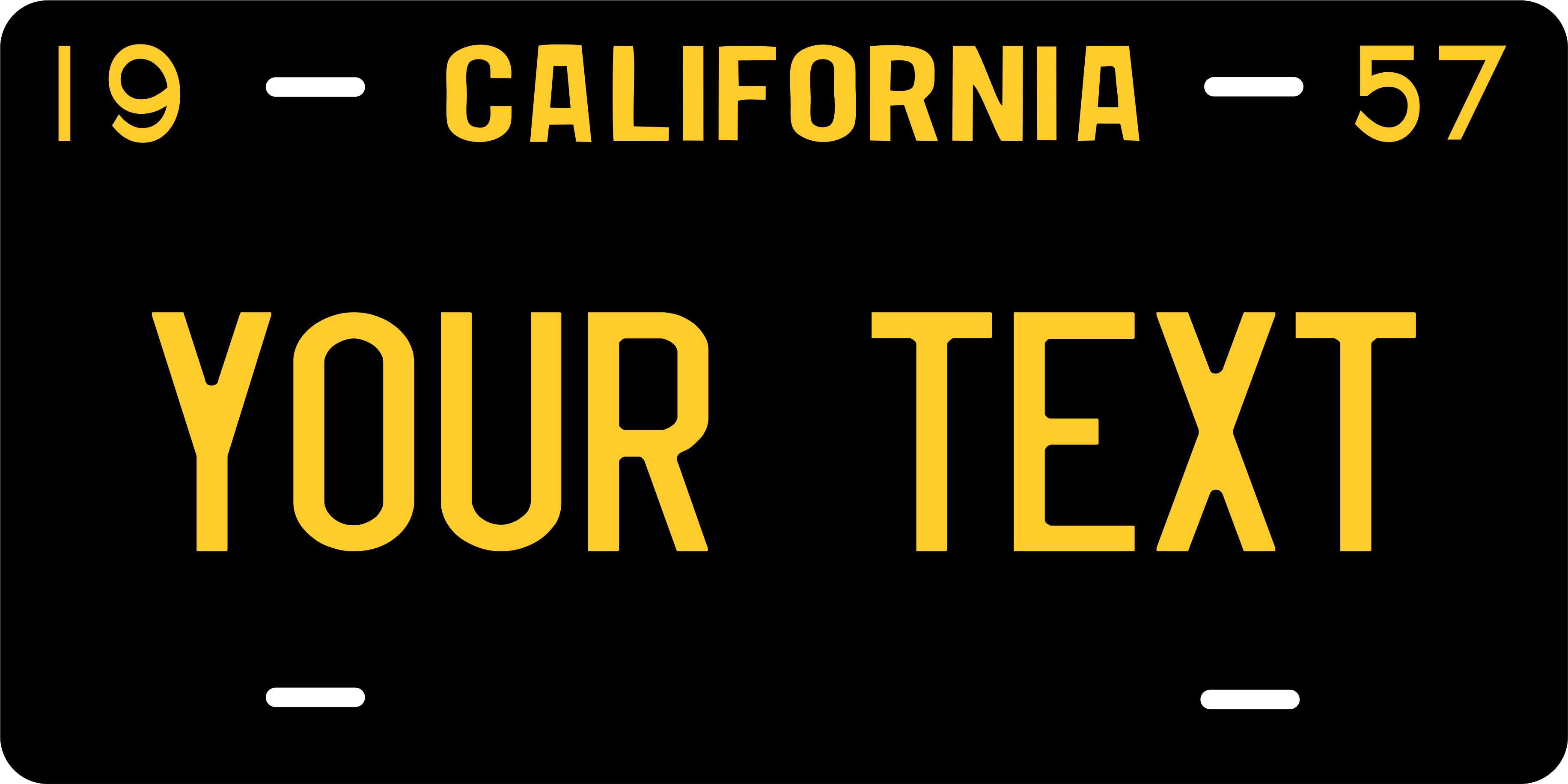 California USA 1957  License Plate Personalized Novelty Fun Car Bike Motorcycle