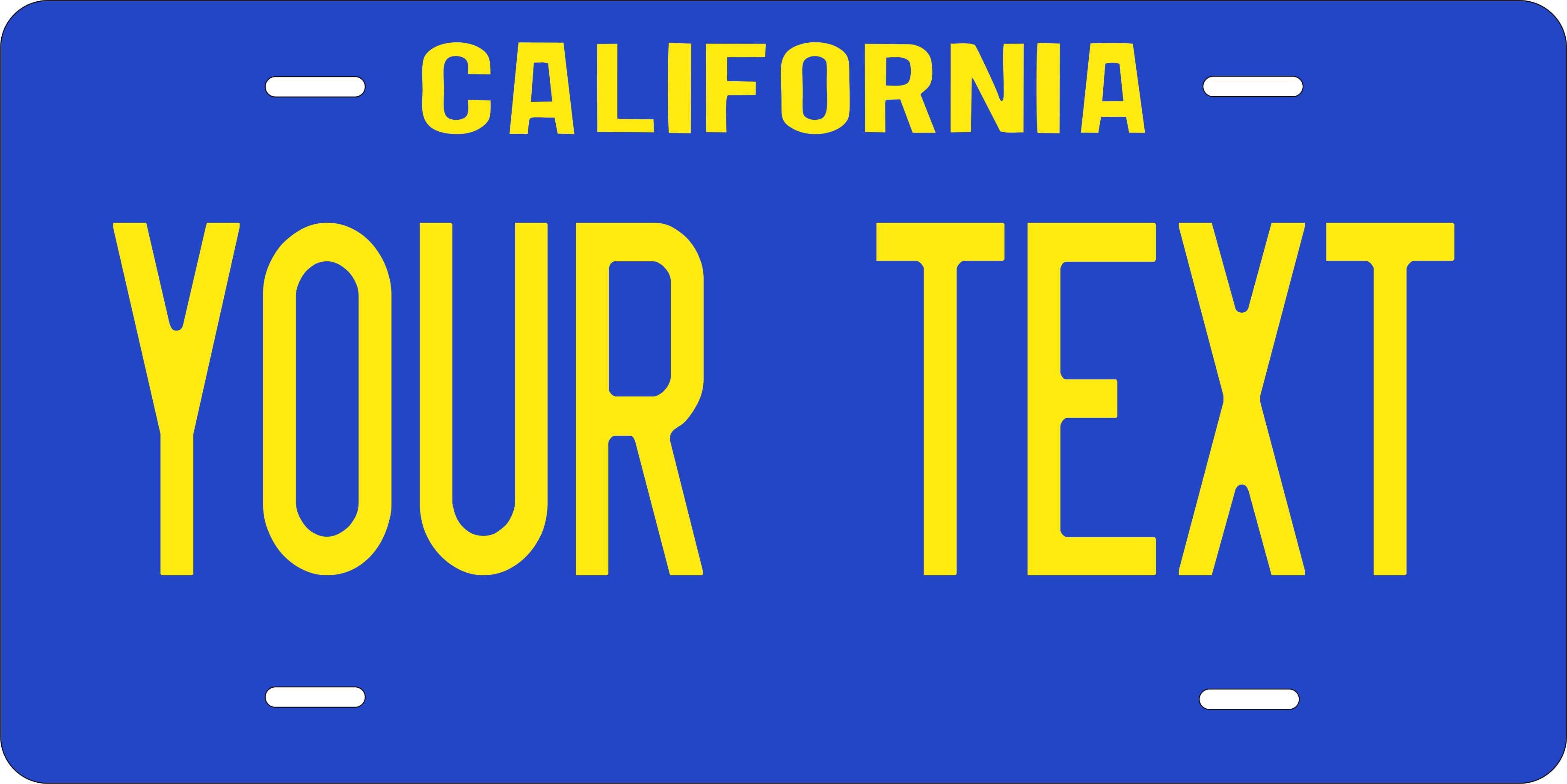 California USA 1980 License Plate Personalized Novelty Fun Car Bike Motorcycle