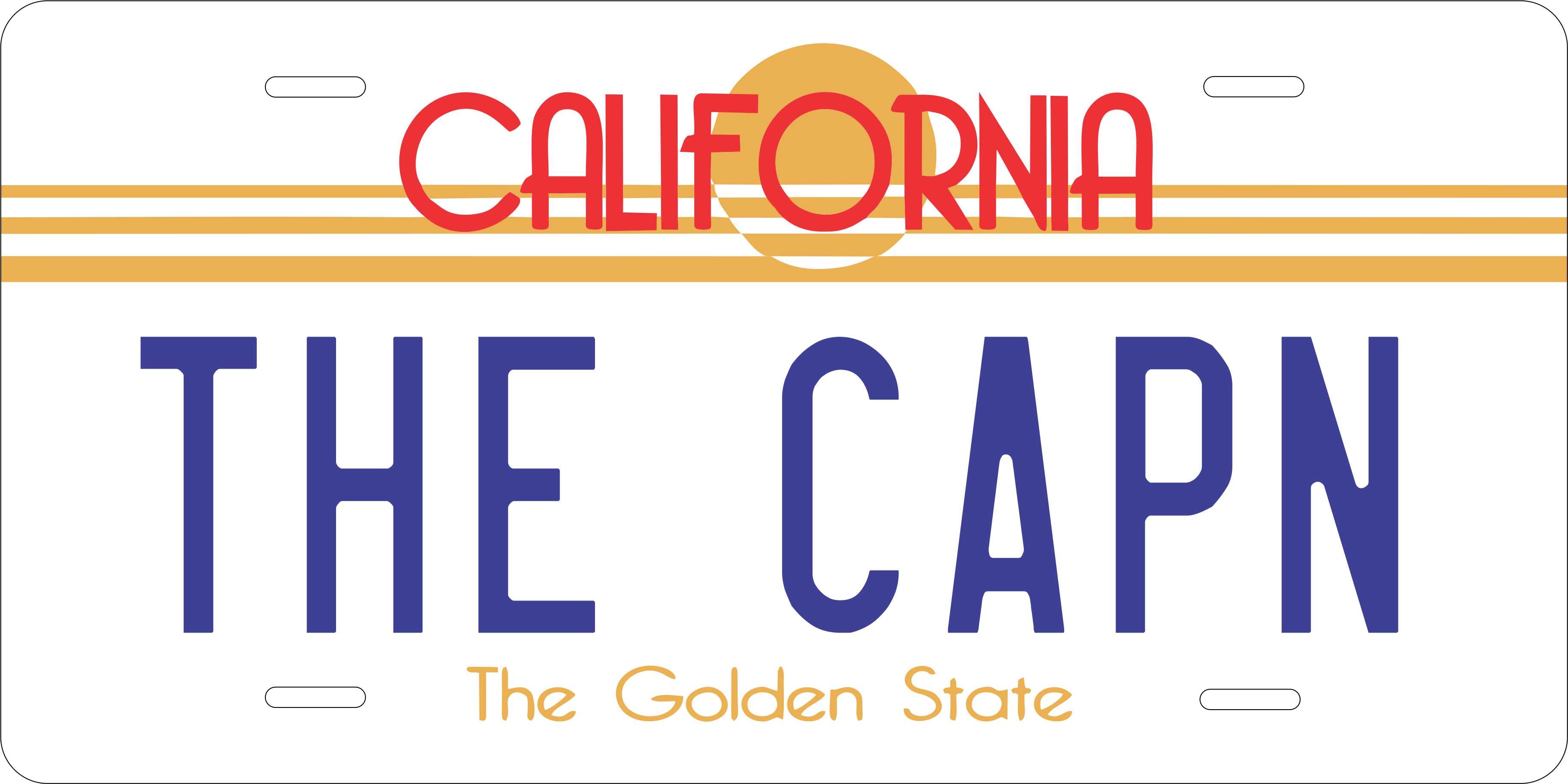 California USA 1992 The Golden State License Plate Personalized Novelty Fun Car Bike Motorcycle (Copy)