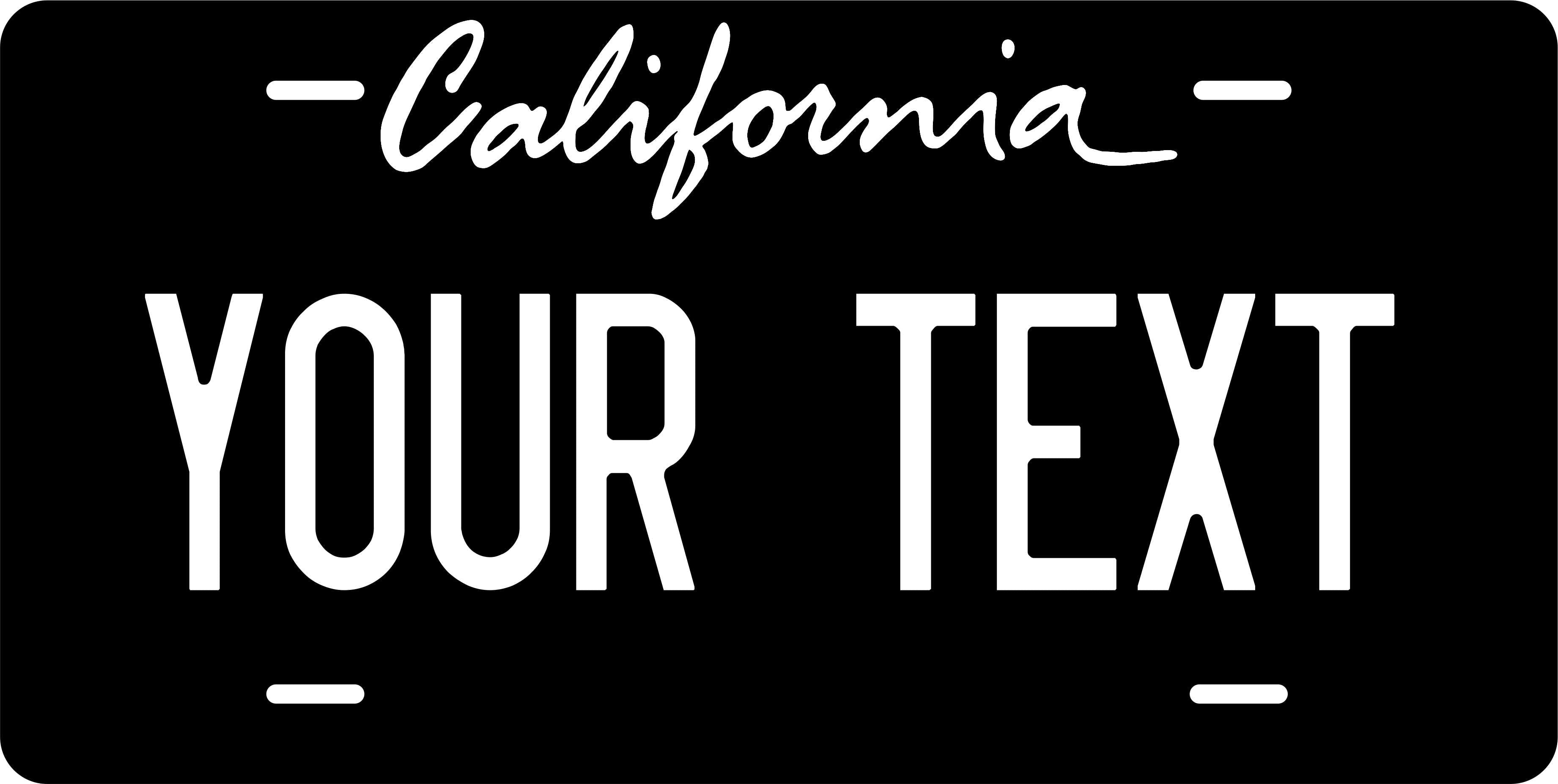 California USA 1996 Black White License Plate Personalized Novelty Fun Car Bike Motorcycle v