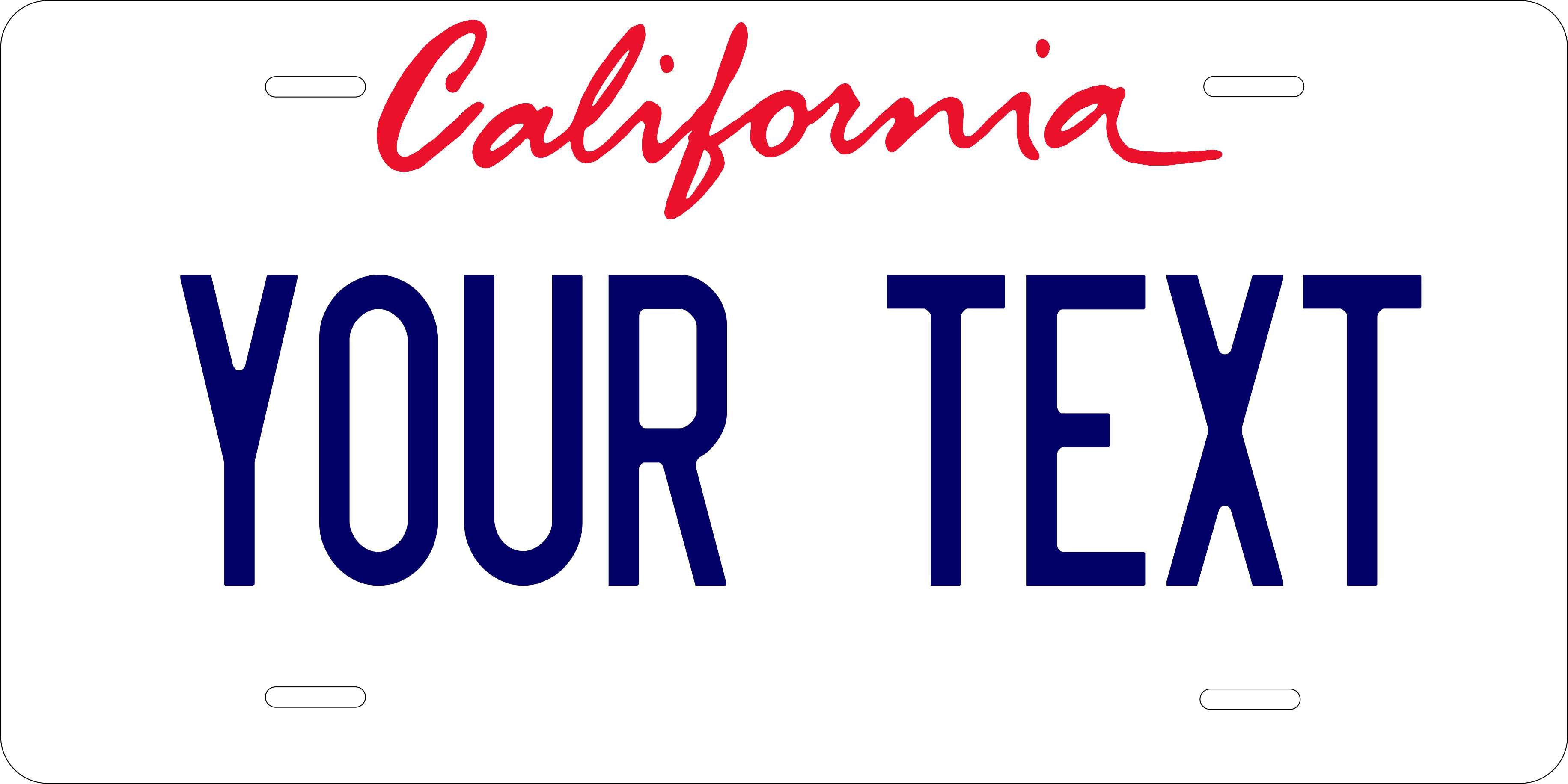 California USA 1996 White License Plate Personalized Novelty Fun Car Bike Motorcycle