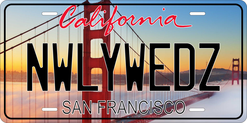 California USA San Francisco License Plate Personalized Novelty Fun Car Bike Motorcycle