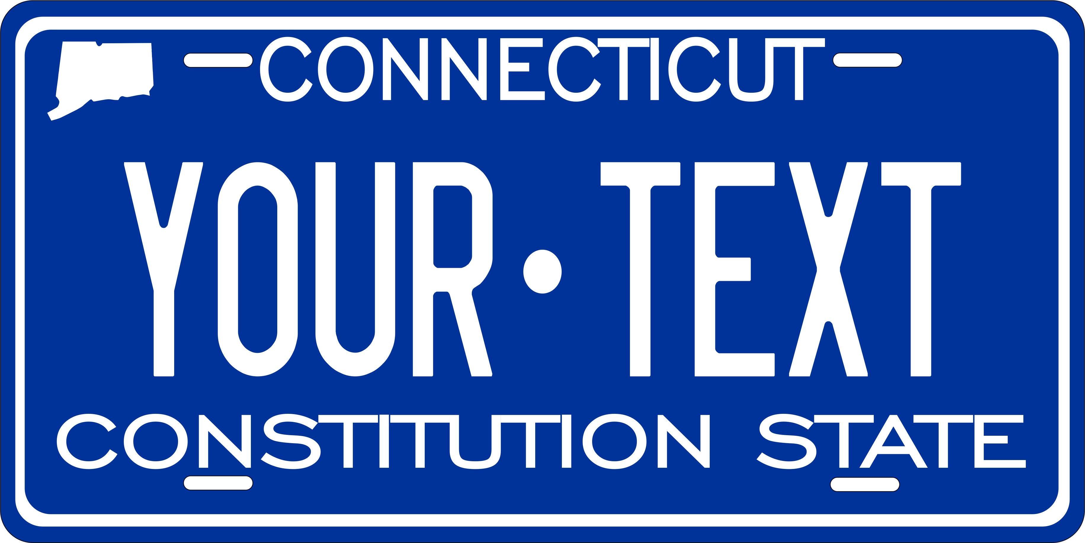 Connecticut 1987 Blue License Plate Personalized Novelty Fun Car Bike Motorcycle