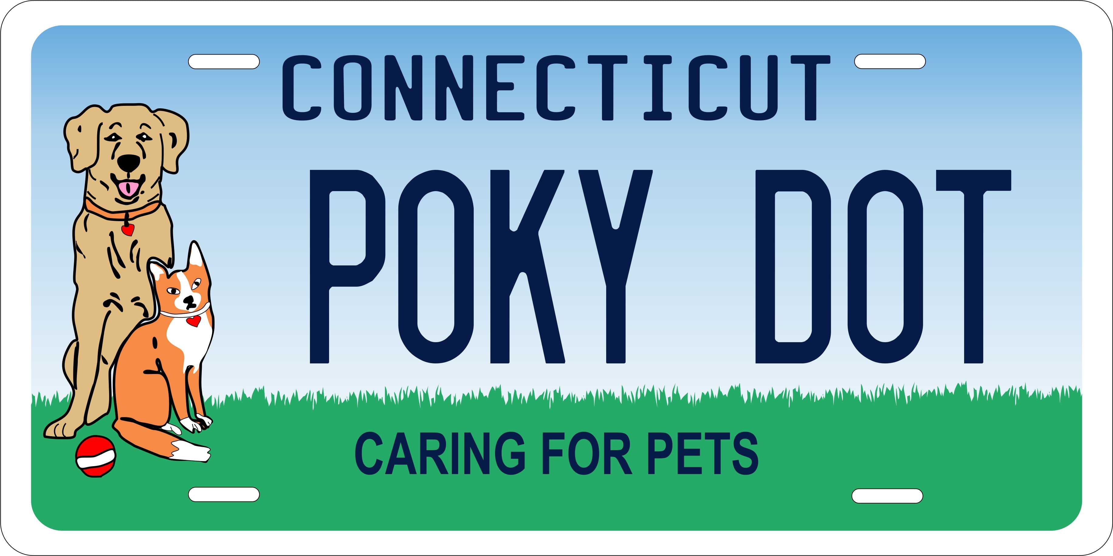 Connecticut Pets License Plate Yellow personalized Novelty Fun Car Bike Motorcycle