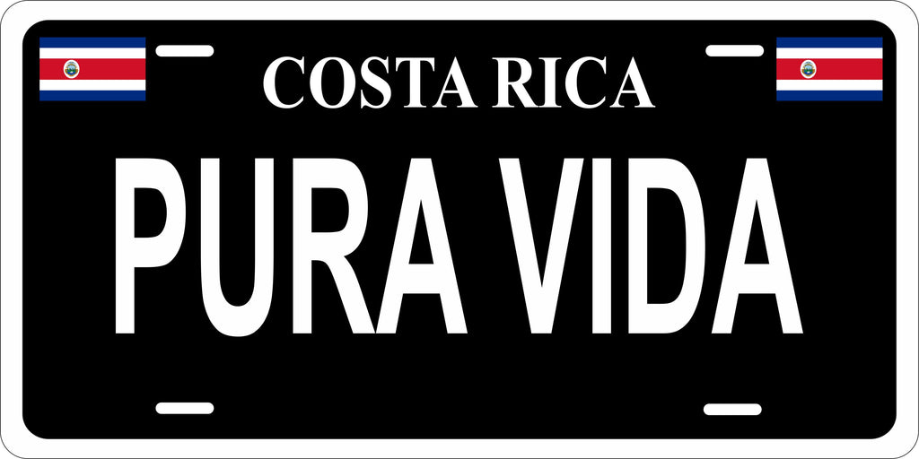 Costa Rica Black CSA License Plate Custom Novelty Car Bike Motorcycle