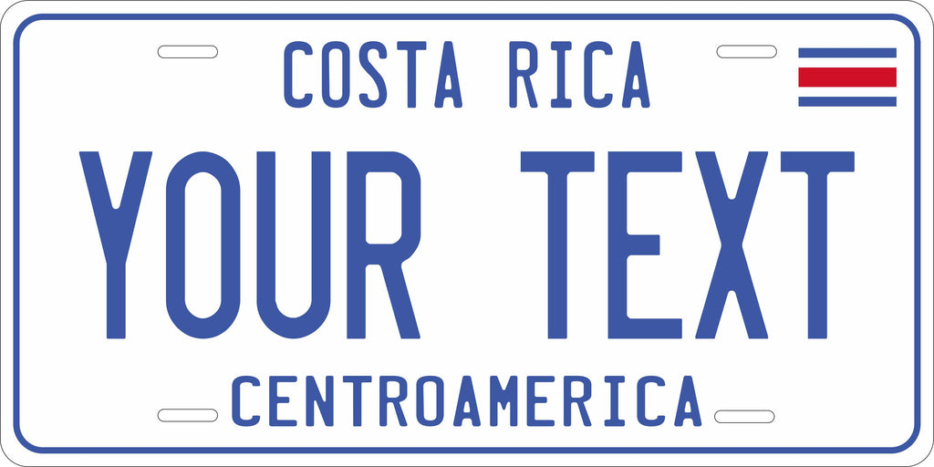 Costa Rica 2012 CSA License Plate Custom Novelty Car Bike Motorcycle
