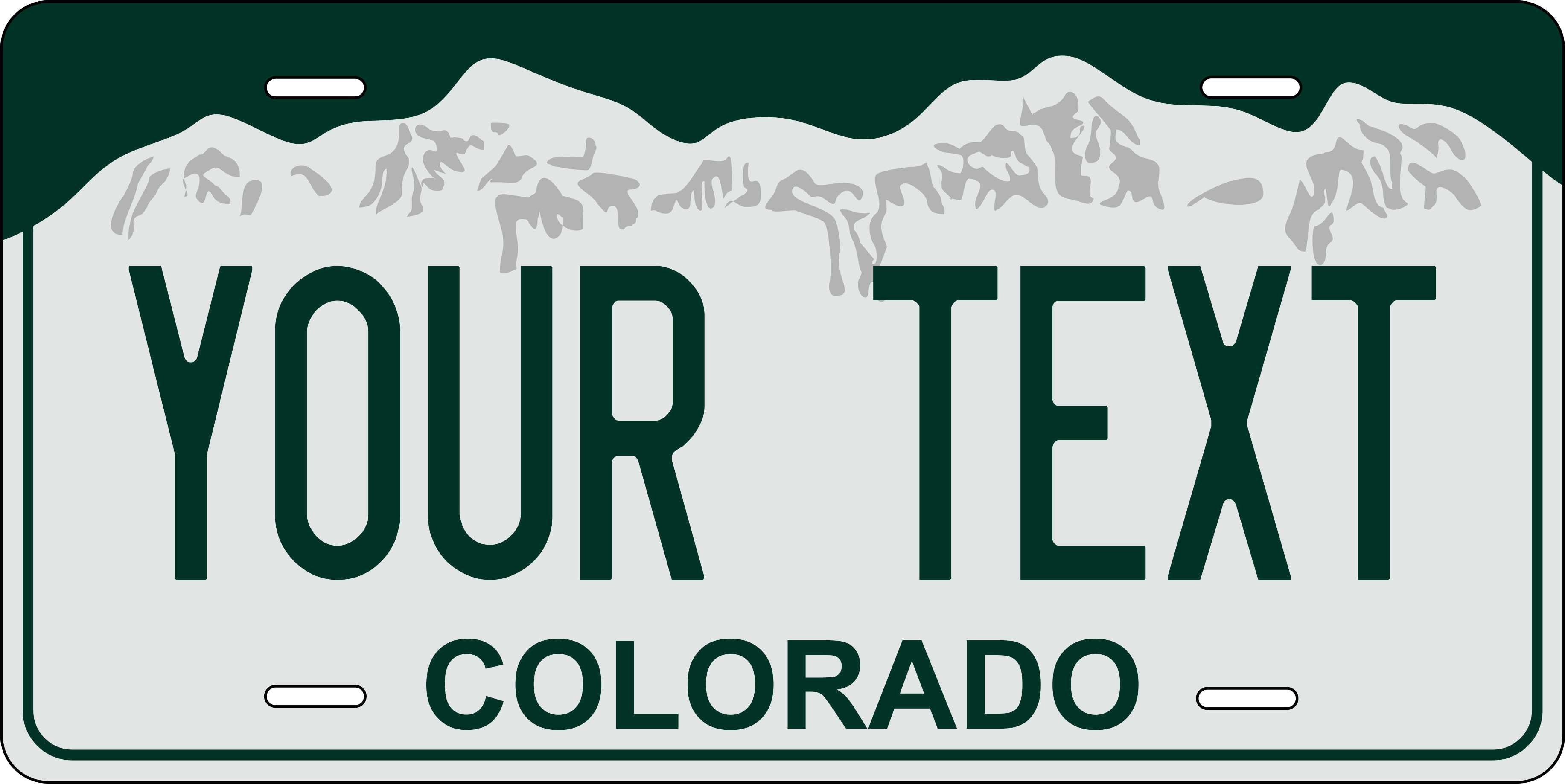 Colorado 2000 Mountain License Plate Custom Novelty Fun Car Bike Motorcycle