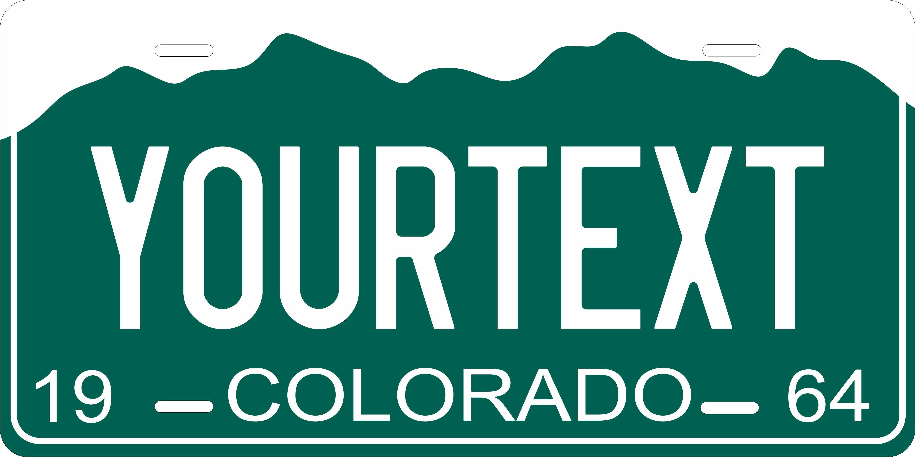 Colorado 1964 License Plate Personalized Novelty Fun Car Bike Motorcycle