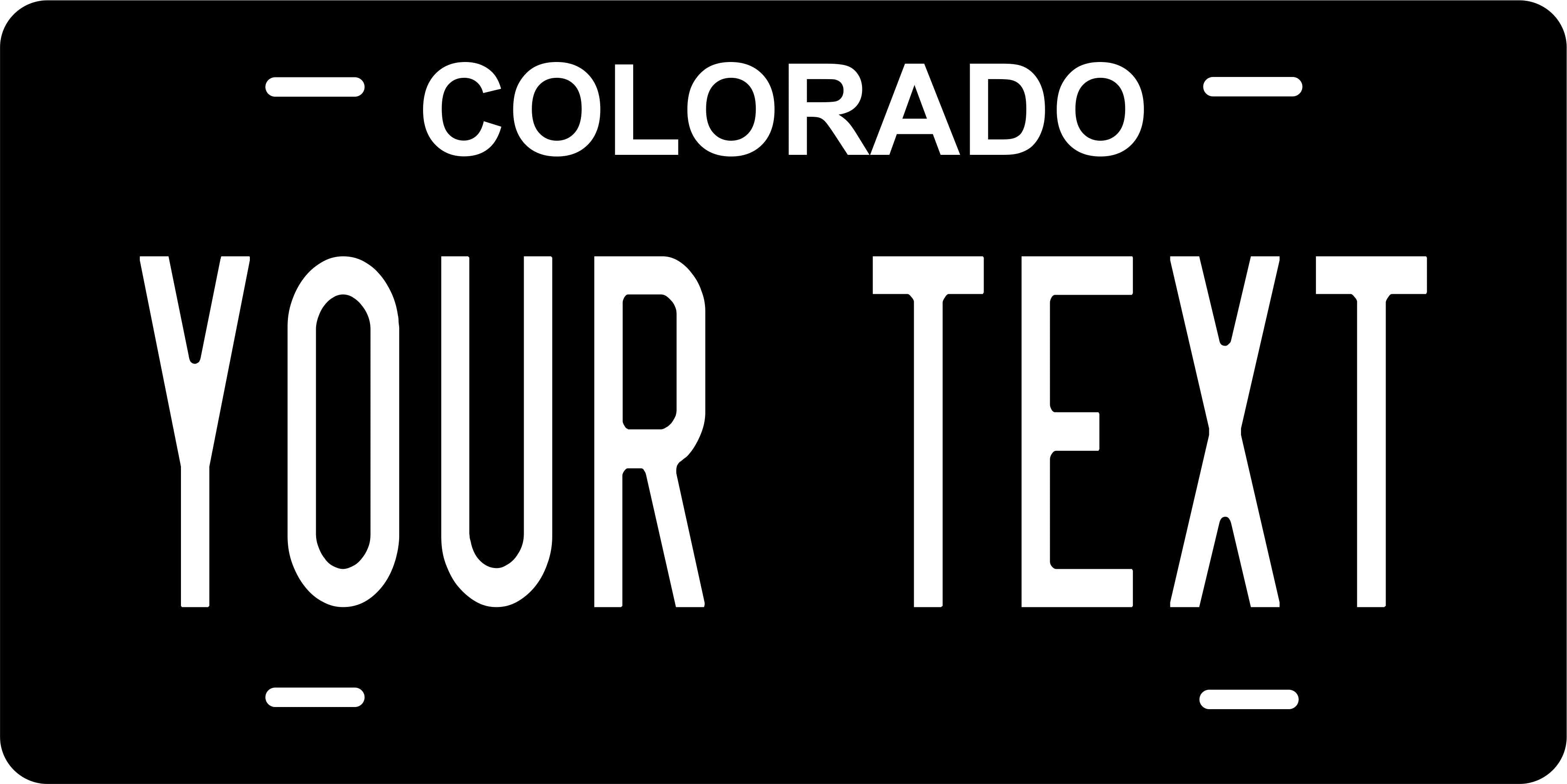 Colorado Black  License Plate Custom Novelty Fun Car Bike Motorcycle