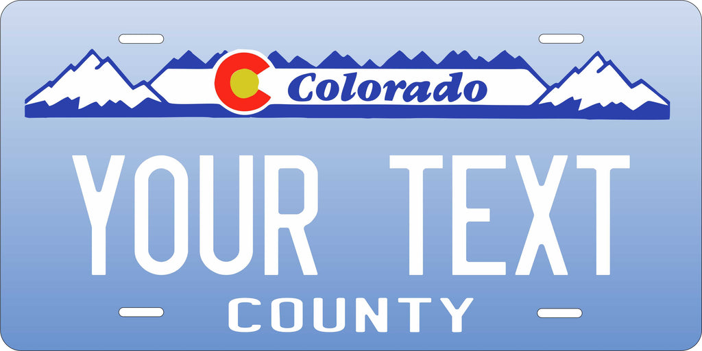 Colorado Blue Mountain License Plate Personalized Novelty Fun Car Bike Motorcycle