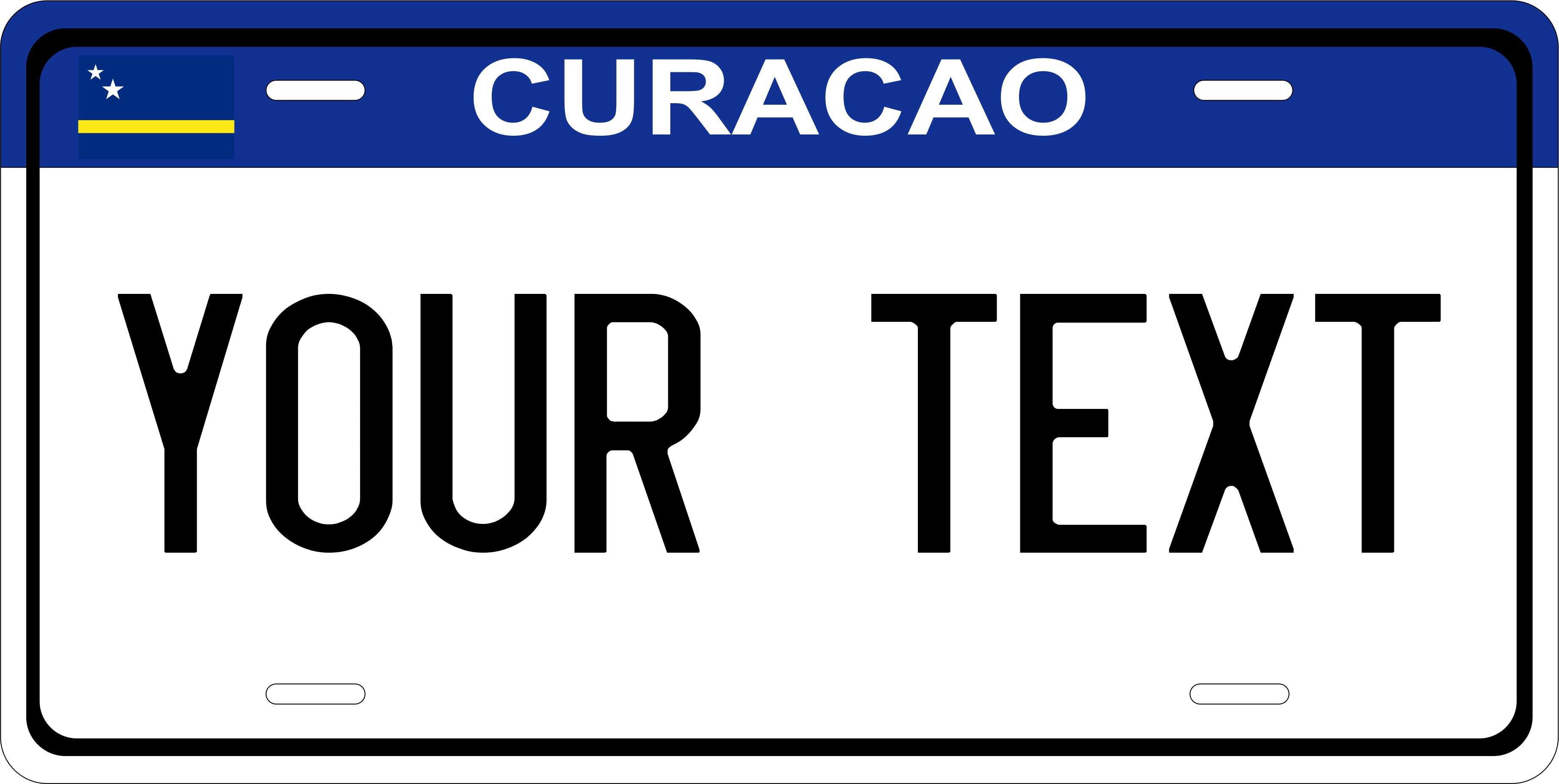 Curacao Blue CARI License Plate Custom Novelty Car Bike Motorcycle