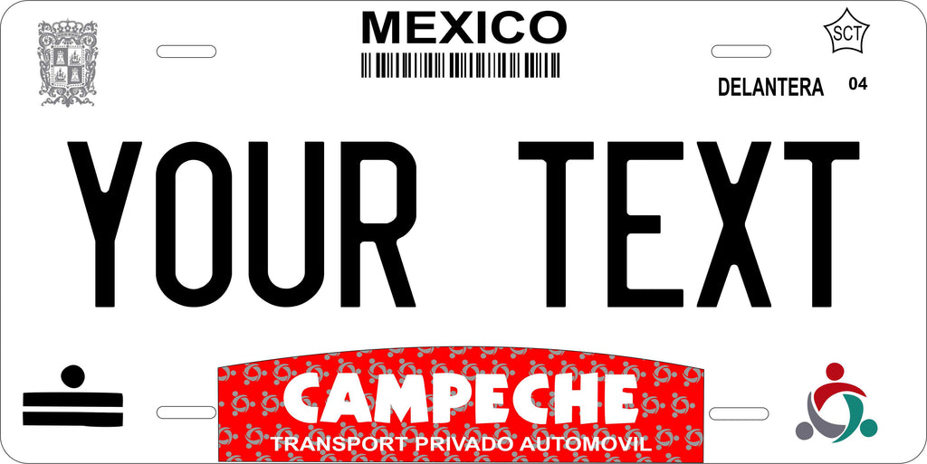 Campeche 2010 Mexico CA License Plate Personalized Novelty Fun Car Bike Motorcycle