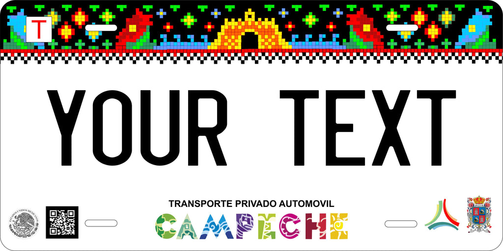 Campeche 2017 Mexico CA License Plate Personalized Novelty Fun Car Bike Motorcycle