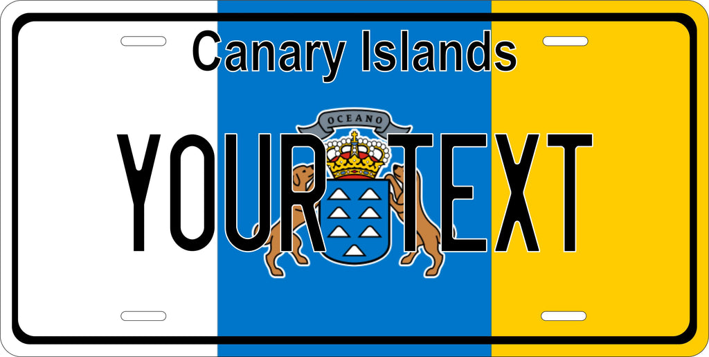 Canary Islands Flag CARI License Plate Custom Novelty Car Bike Motorcycle