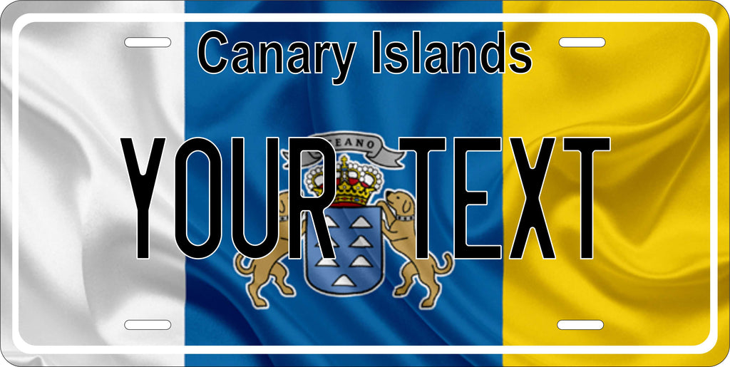 Canary Islands Flag Wave CARI License Plate Custom Novelty Car Bike Motorcycle