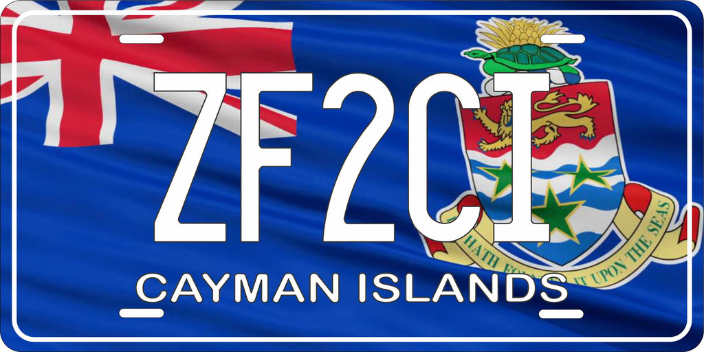 Cayman Flag Wave CARI License Plate Custom Novelty Car Bike Motorcycle