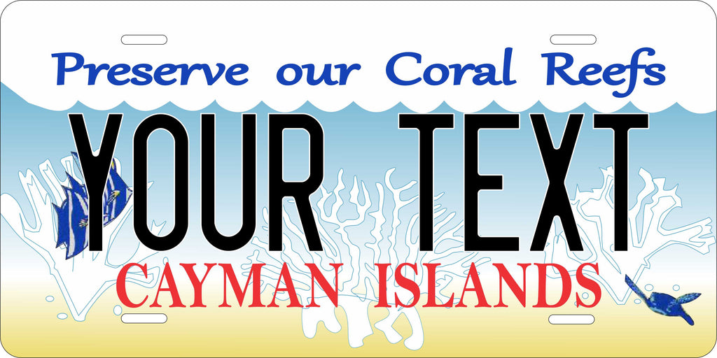 Cayman Coral Reefs CARI License Plate Custom Novelty Car Bike Motorcycle