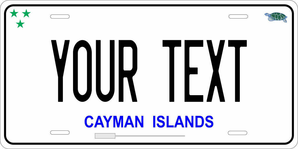 Cayman White CARI License Plate Custom Novelty Car Bike Motorcycle