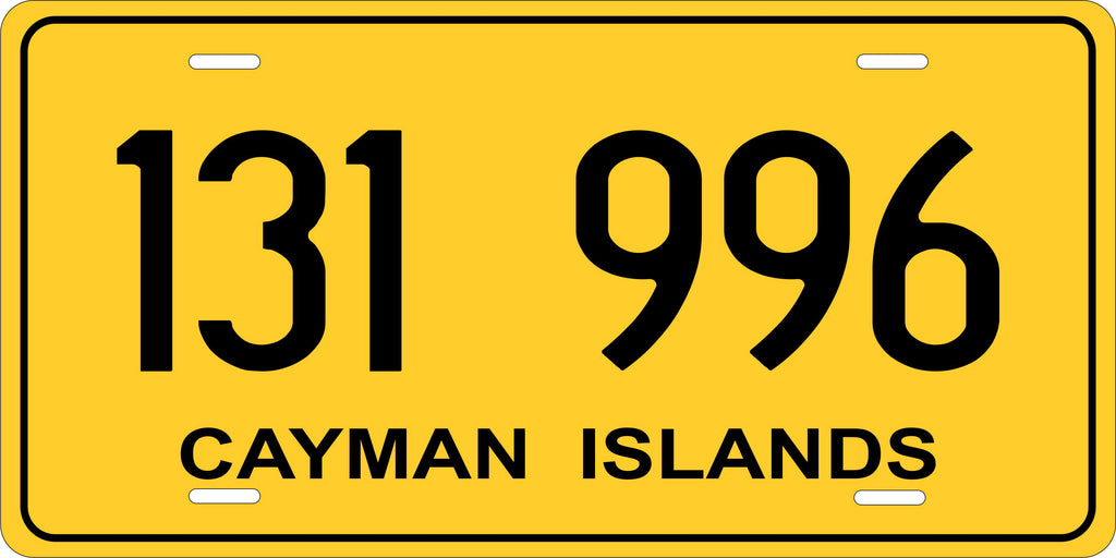 Cayman Yellow CARI License Plate Custom Novelty Car Bike Motorcycle