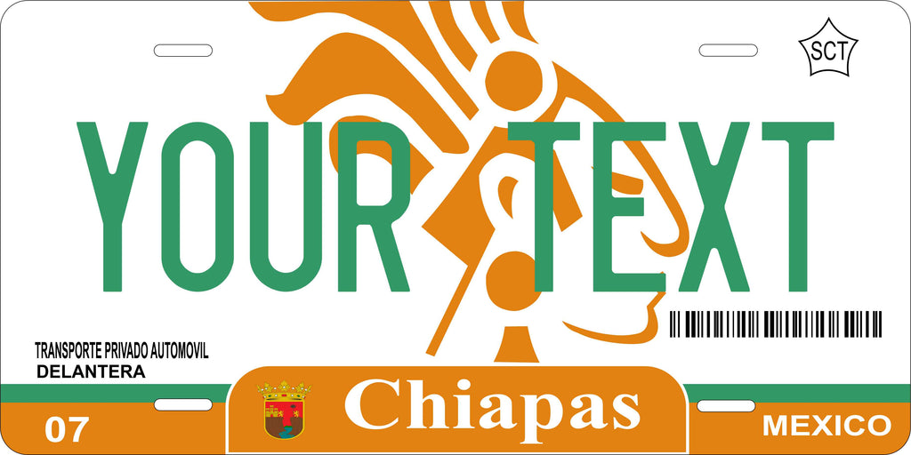 Chiapas 2009  Mexico CA License Plate Personalized Novelty Fun Car Bike Motorcycle
