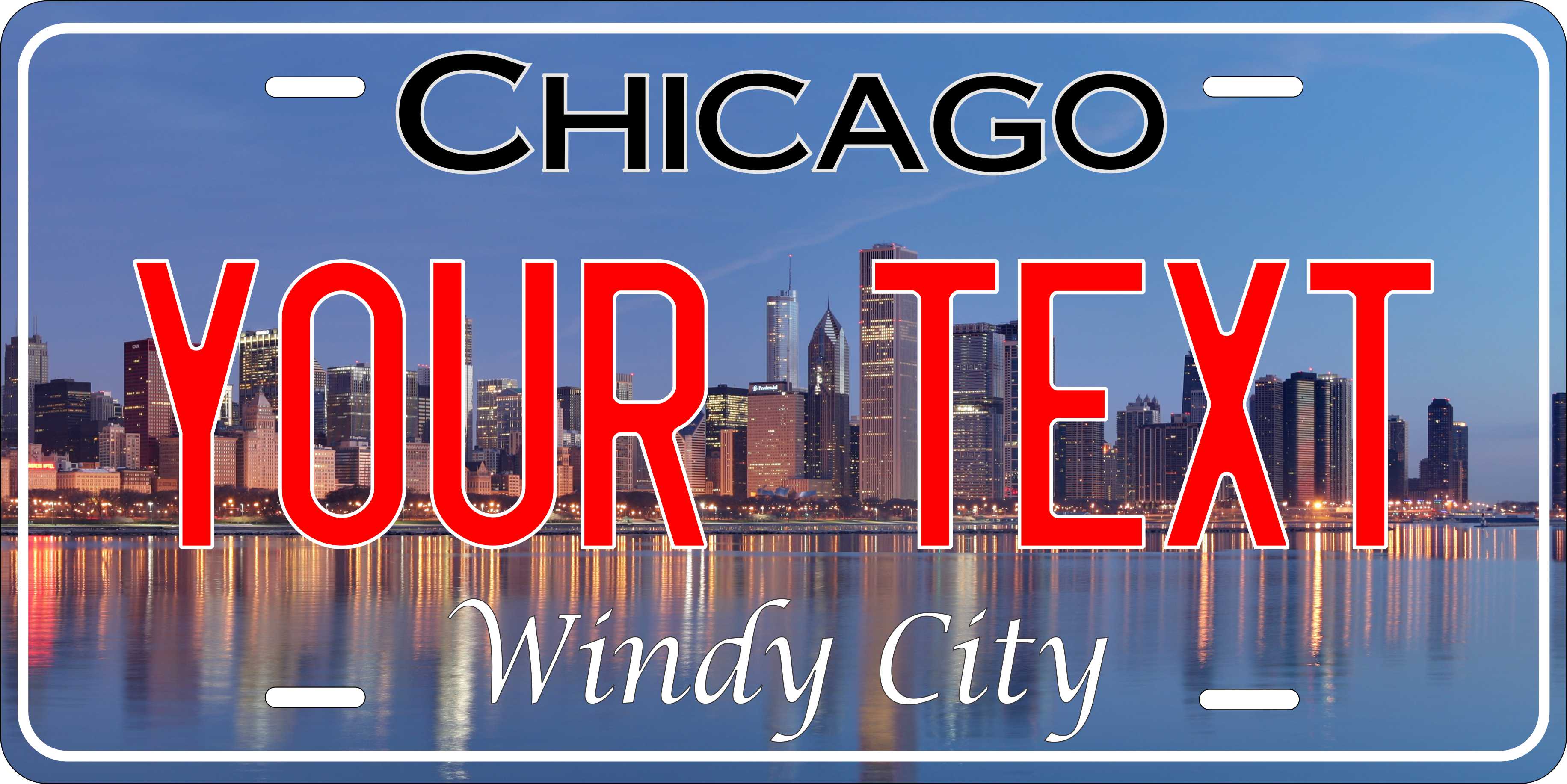 Chicago Illinois City License Plate personalized Novelty Fun Car Bike Motorcycle