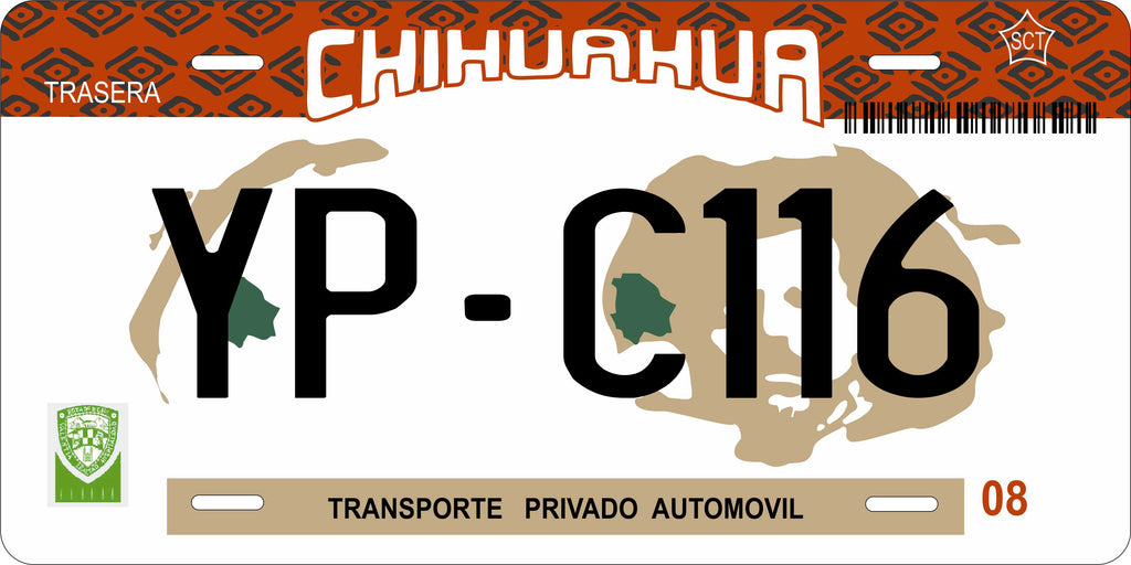 Chihuahua 2009 Mexico CA License Plate Personalized Novelty Fun Car Bike Motorcycle