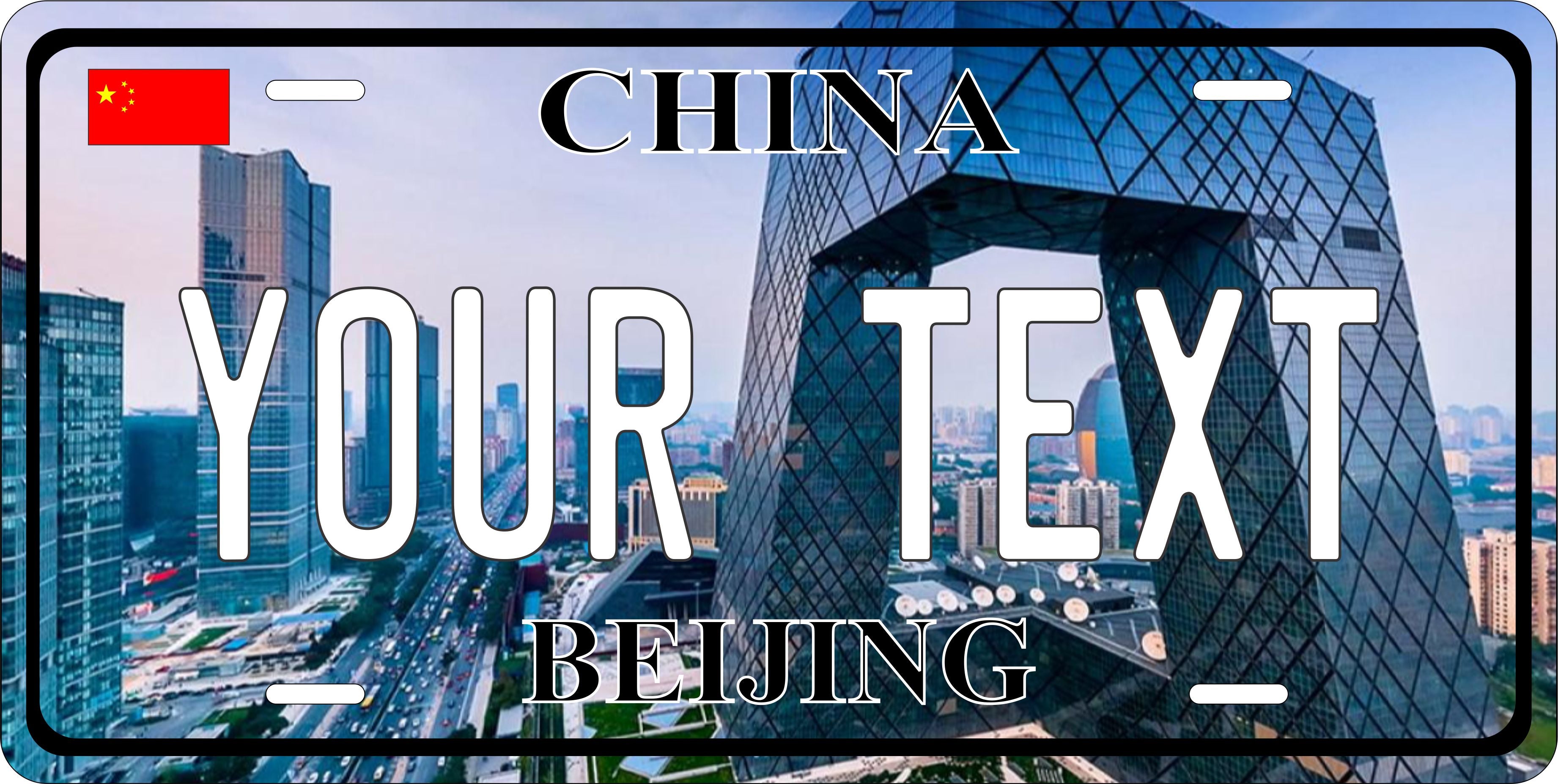 Beijing v3 China City Asia License Plate personalized Novelty Fun Car Bike Motorcycle