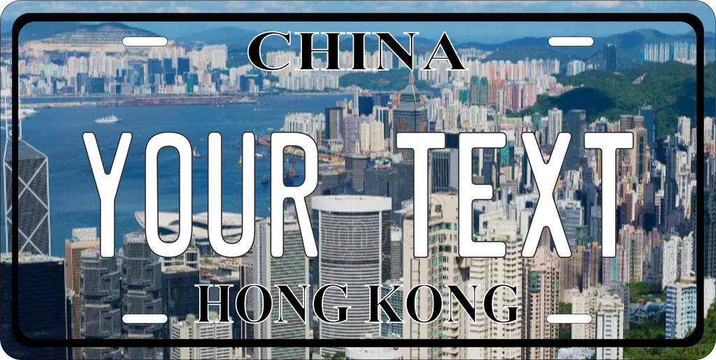 Hong Kong v2 China City Asia License Plate personalized Novelty Fun Car Bike Motorcycle