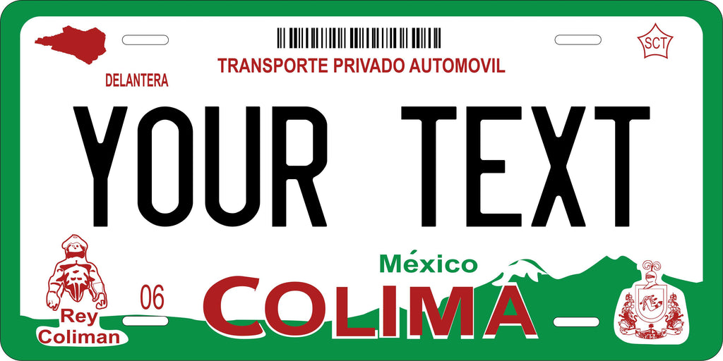 Colima 2005 Mexico CA License Plate Personalized Novelty Fun Car Bike Motorcycle
