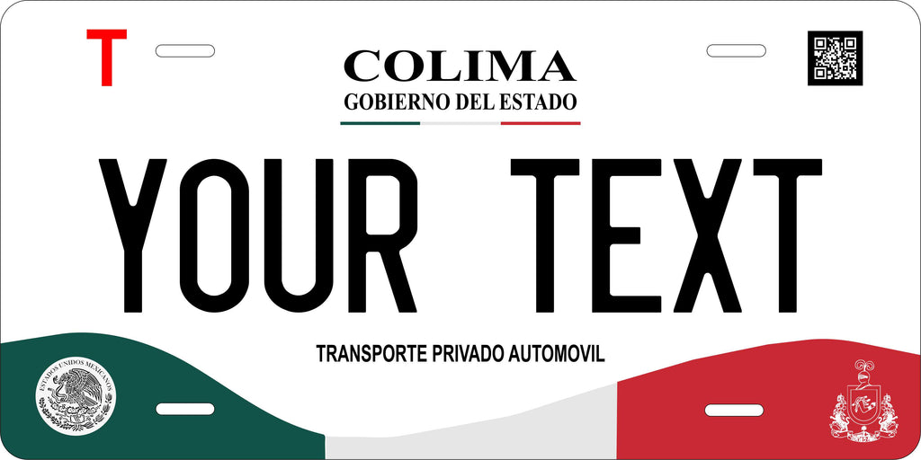 Colima 2017 Mexico CA License Plate Personalized Novelty Fun Car Bike Motorcycle
