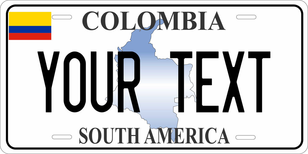 Colombia Map CSA License Plate Custom Novelty Car Bike Motorcycle