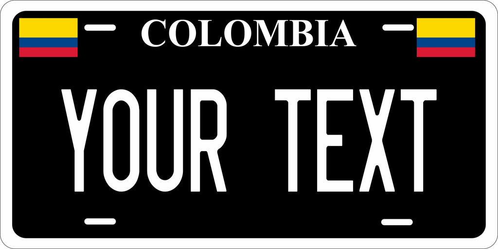 Colombia Black CSA License Plate Custom Novelty Car Bike Motorcycle