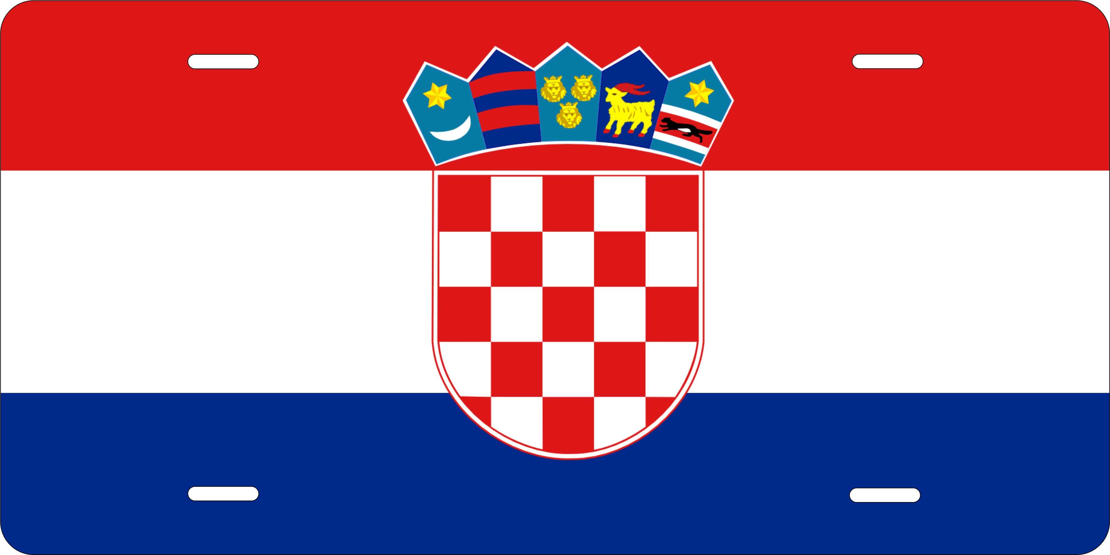 Croatia Europe Flag License Plate personalized Novelty Fun Car Bike Motorcycle