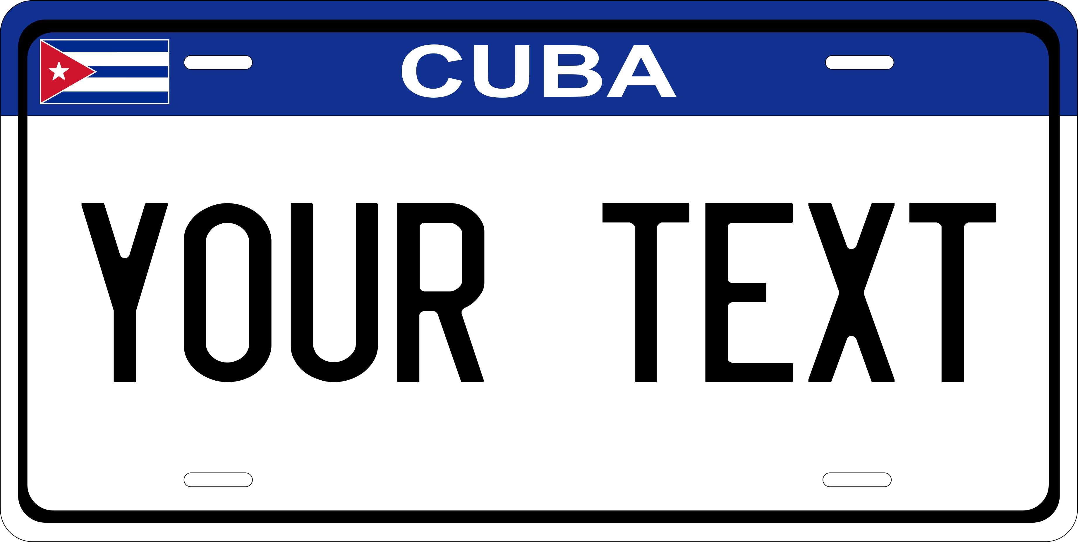 Cuba Blue CARI License Plate Custom Novelty Car Bike Motorcycle