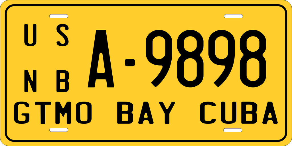Cuba GTMO Yellow CARI License Plate Custom Novelty Car Bike Motorcycle