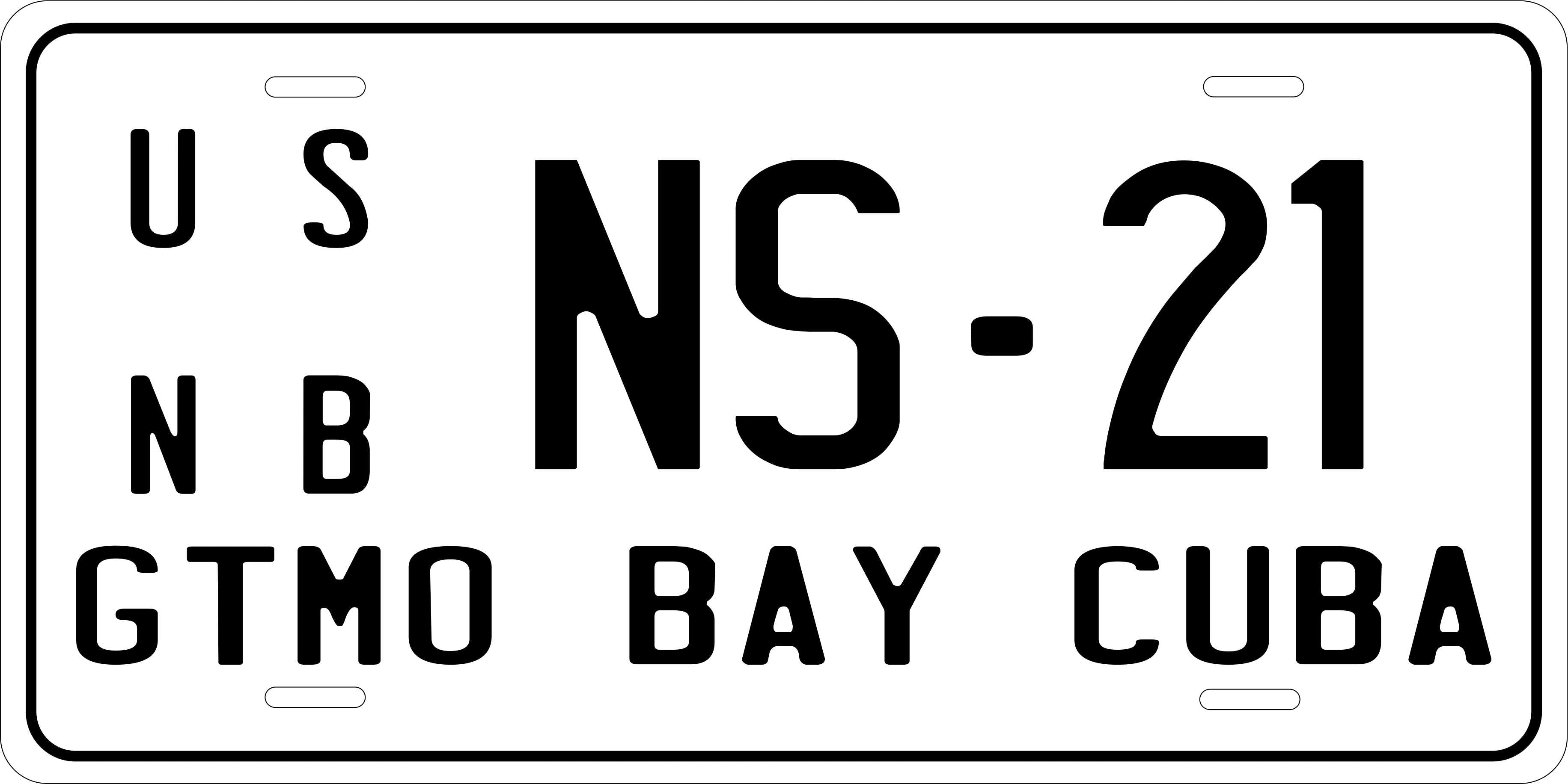 Cuba GTMO White CARI License Plate Custom Novelty Car Bike Motorcycle